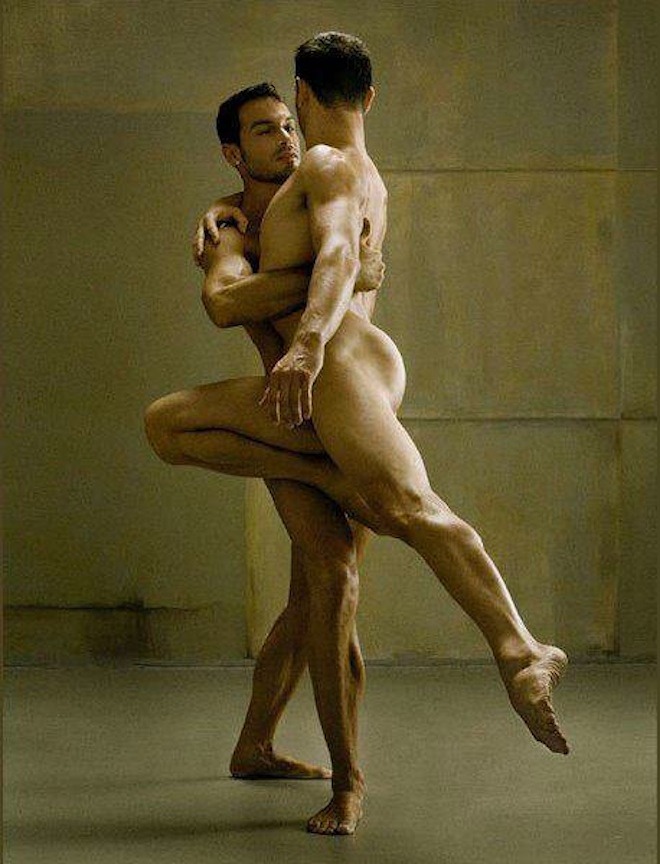 Nude male ballet dancer naked