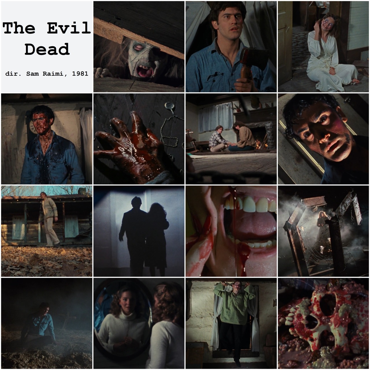 The Evil Dead 1981, directed by Sam Raimi