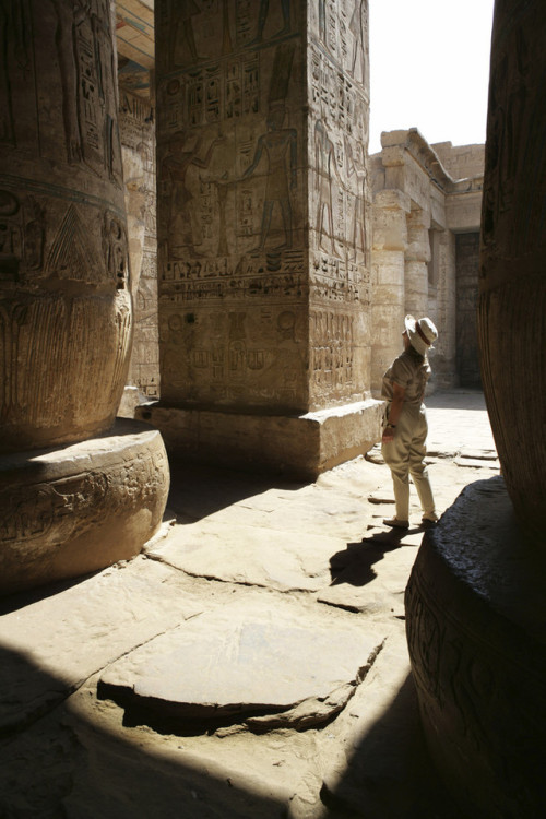 Medinet HabuView of the peristyle hall in the mortuary temple of Ramesses III, Medinet Habu, West Th