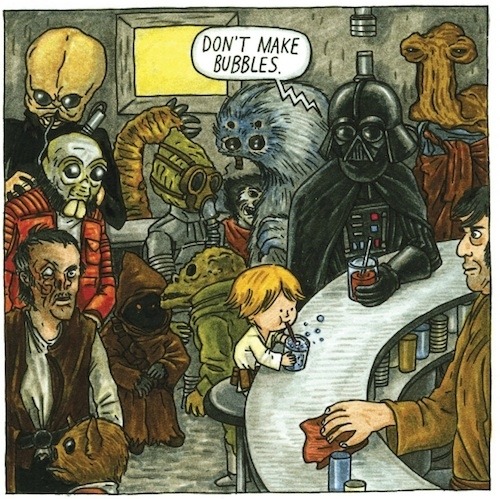 1000drawings:Darth Vader and Son by Jeffrey Brown