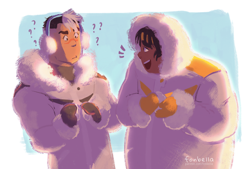 blacklionshiro: Shunk Week day 1 - Winter/Summer Shiro doesn’t know how to make snowballs, Hun