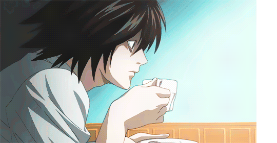 death note l eating gif