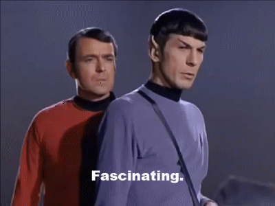 rbdreams:Mr. Spock finds things to be fascinating, and sometimes interesting.