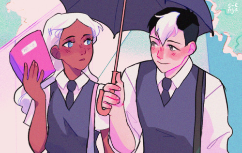 thekallurashipper:starryfoxtrails:lady-of-bath:s-enja:*sighs dreamily* ah, yes, the umbrella sharing