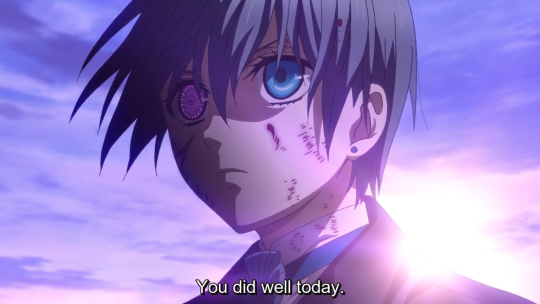 kuroshitsuji-sama:  Can we just take a few seconds and pay attention on Sebastian’s face when Ciel praise him:and there:This smile will kill me! And this one is my favourite,when Ciel motivates him:THIS!He never had a bond with anyone like with Ciel ,and