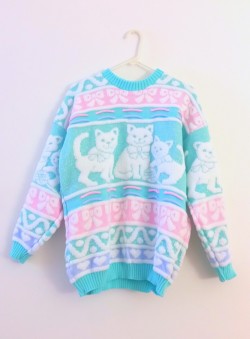 sanriopalace:  I can’t believe I finally own one of these sweaters. It took 4 years of searching! 😭💖💕  