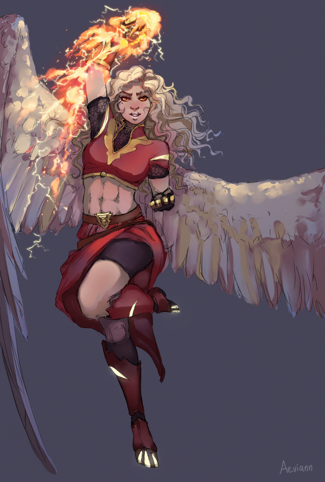 first giveaway prize for twitter is done!!! This character was a lot of fun, wings are always a plus!