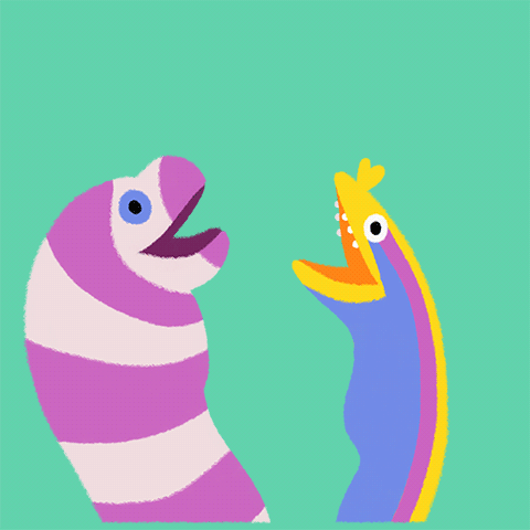 pikaole:Swift Moray Eel[ Purchase link :  iMessage / LINE sticker ] Swift garden eel[ iMessage ver.1