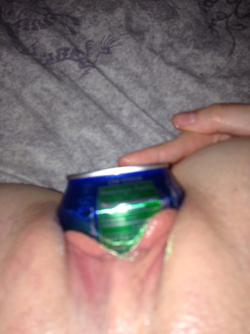 loosepussyland:  daddys-slave-cunt:  Aaaand the rest! So far, I’ve had this can in for 10 minutes - I’m going for an hour minimum and I’ll post the gape when I’ve had more than I can take…I love feeling my cunt pulsing around it and I’m so