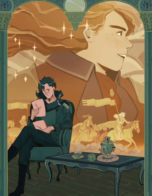 ester-gal:my piece for the Heart and Soul Fanzine Hubert reading the many letters Ferdinand sends hi