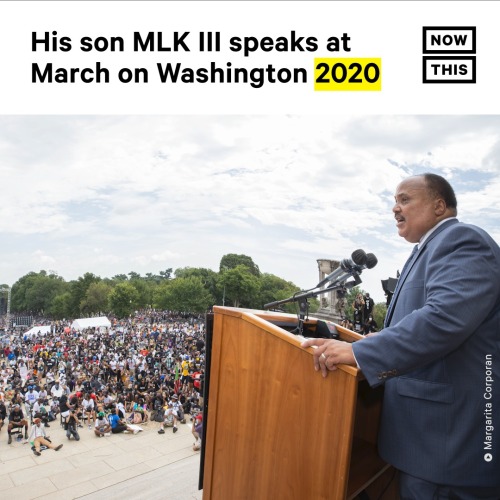 nowthisnews: These side-by-side images show the striking similarities between Martin Luther King Jr.’s historic 1963 March on Washington and the 2020 March on Washington led by his son and Rev. Al Sharpton on Friday. follow @nowthisnews for daily news