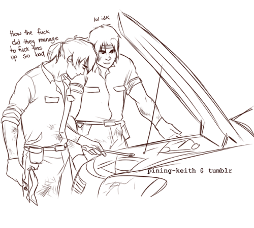 pining-keith:more mechanic keef doodles + hunk! they’re coworkers and spend more time goofing off th