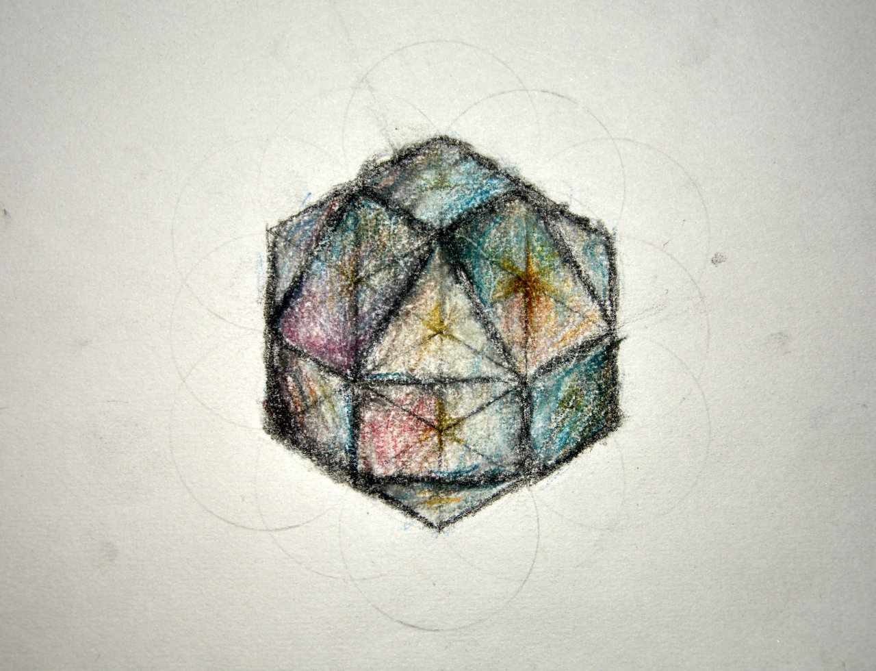 strokesite:  paulstobbsartwork:  A study on cubes using ‘Sacred Geometry’  :)