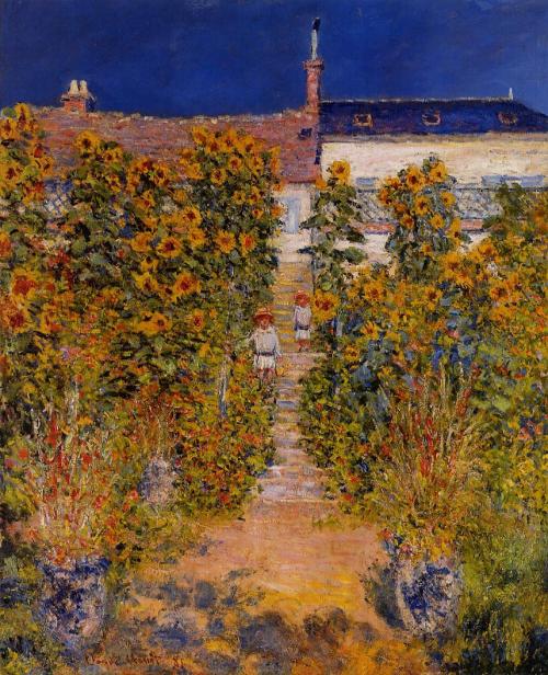 artist-monet:The Artist’s Garden at Vetheuil, 1881, Claude Monet