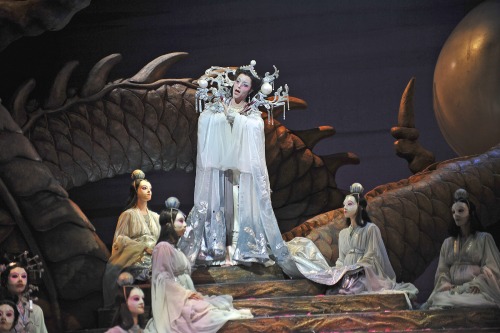 Lisa Lindstrom in Turandot in 2010 production of Turandot by Giacomo Puccini