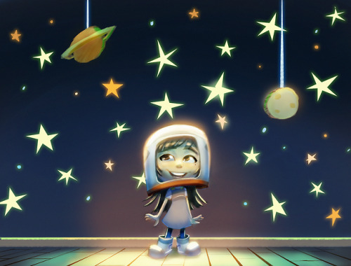 A little Luna from One Small Step! The new animation short by Taiko Studio! I totally felt in love!