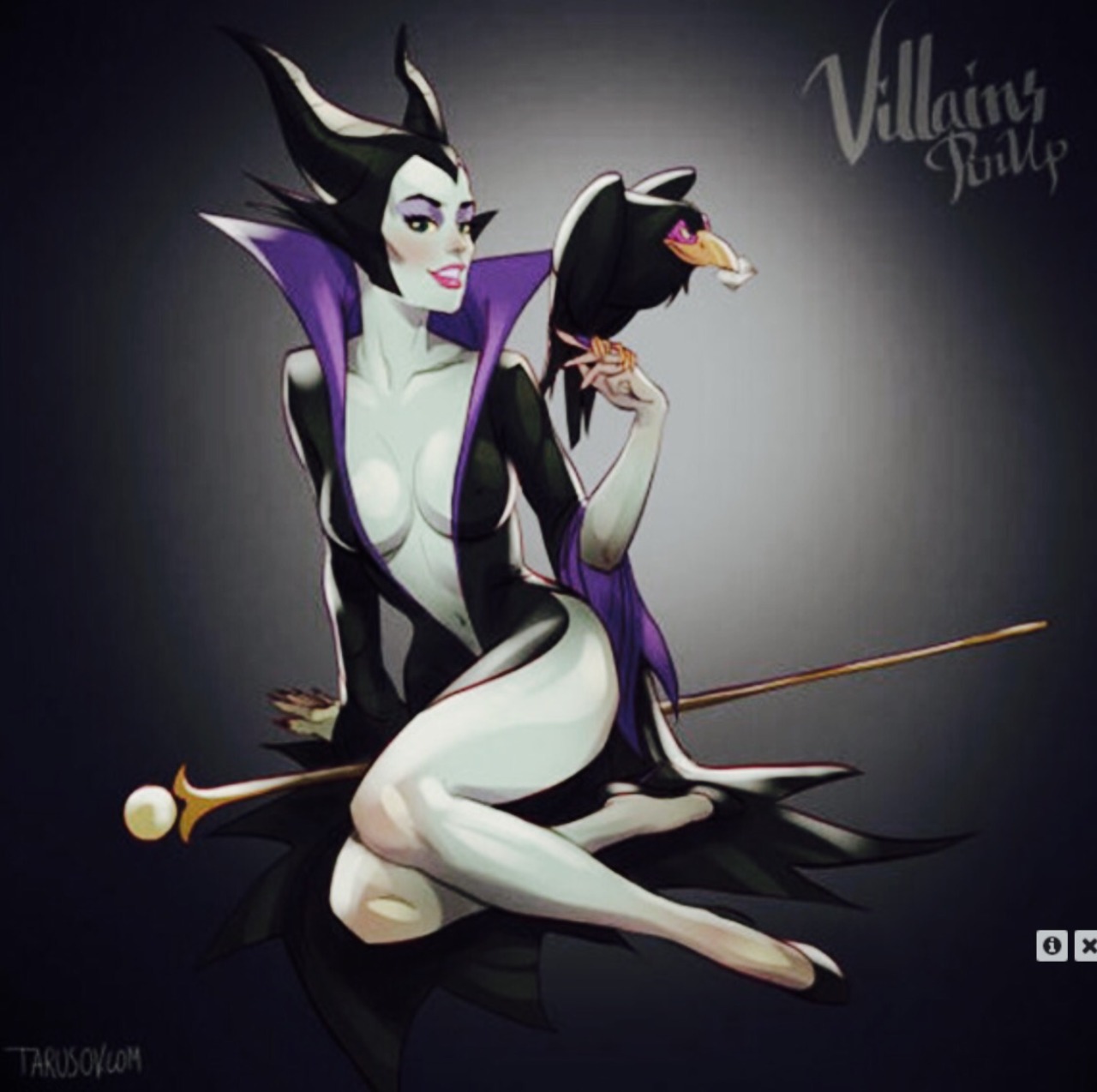letschamberallthesesecrets:  Maleficent as a pinup girl 👌🏼😍 