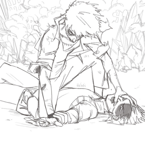 hebesdrawings:I’m 100% up with the Dabi Todoroki theory because I’m a sucker for the  ‘we brothers s