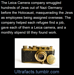 ellie5192:  ultrafacts:  The Leica Freedom Train was a rescue effort in which hundreds of Jews were smuggled out of Nazi Germany before the Holocaust by Ernst Leitz II of the Leica Camera company, and his daughter Elsie Kuehn-Leitz. To help his Jewish