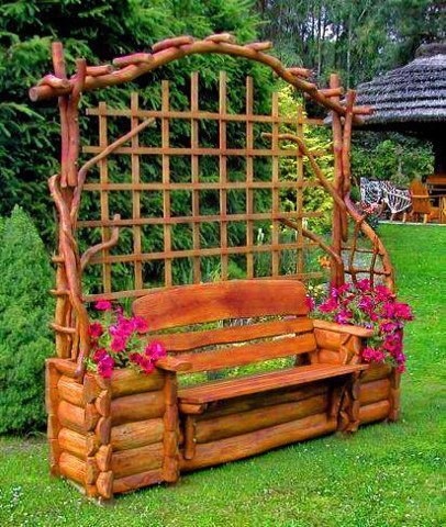 Bench Flowers Garden