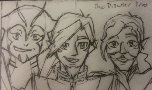 akozuheiwa: I doodled my three favourite disasters today. Because they were definitely best friends,