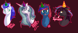 snowyflame:  Drew some of my favourite followers, either those that wished me happy birthday or just people who were generally nice to me and stuffparty hats cause birthdayyessss silent-kosmos-mod || thediscordedcelestia || askug || craptastics 