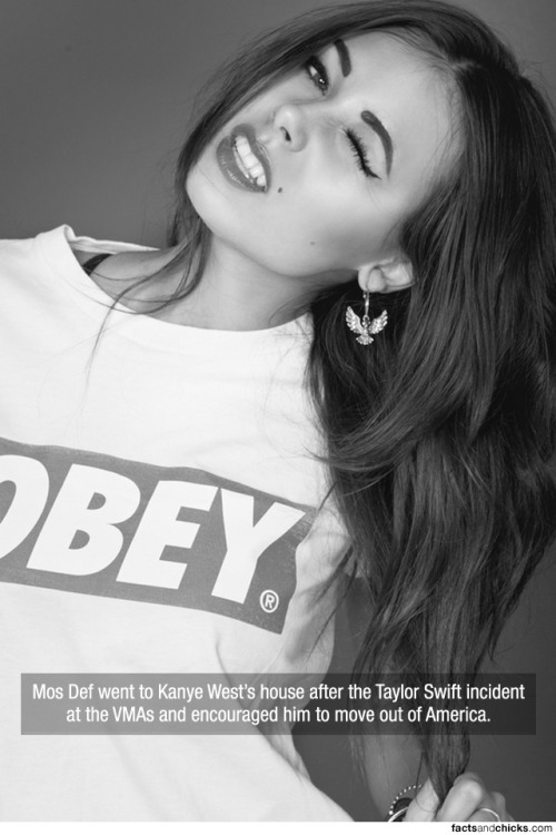 factsandchicks:Mos Def went to Kanye West’s house after the Taylor Swift incident at the VMAs and en