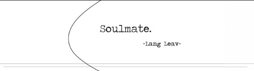 Soulmate - Lang Leav