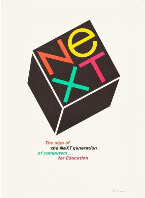 Paul Rand’s 1986 poster design for NeXT, the company Steve Jobs founded after having been forced out