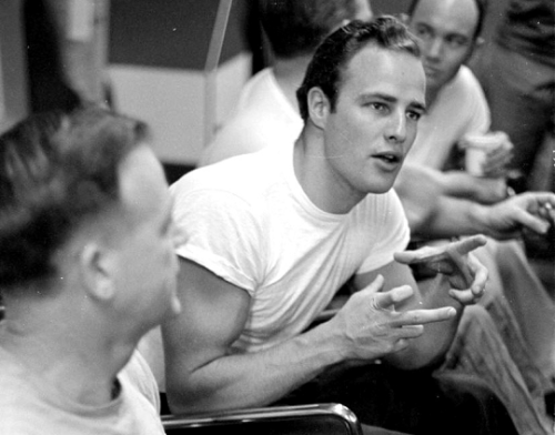 thelittlefreakazoidthatcould:Marlon Brando photographed by Edward Clark, on the set of The Men, 1949