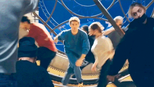 Jonathan Bailey In BTS Moments From Wicked, Including A Tiny Deleted Scene With Ethan Slater & Marissa
