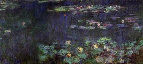 claudemonet-art:Water Lilies, Green Reflection (Right Half)1926Claude Monet