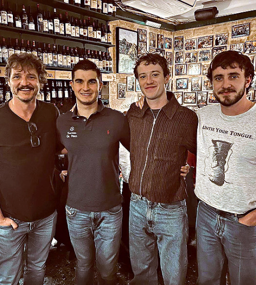 Pedro Pascal, Joseph Quinn And Paul Mescal With A Fan
