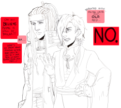 monsieurpaprika:  mink and koujaku spend some quality time together by bonding over their mid-life crises reposts from twitter lol
