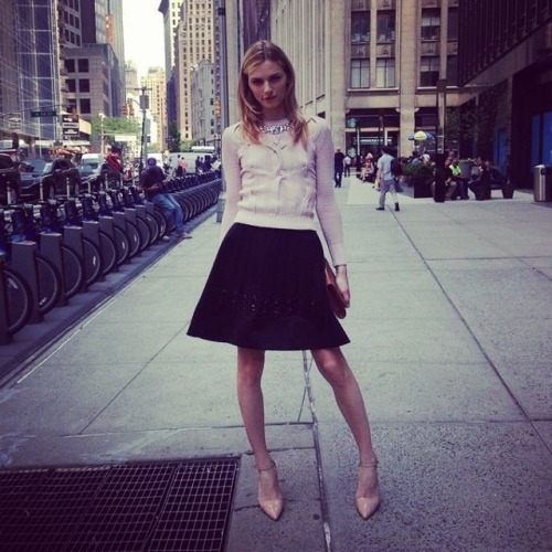 Girliest Photos Of Andrej Pejic cd, black skirt, crossdresser, andrejpejic, male model from HeelsFet