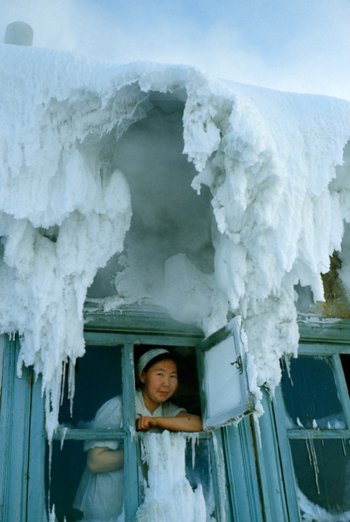 aanzheni - fotojournalismus - A woman gazes through a window...