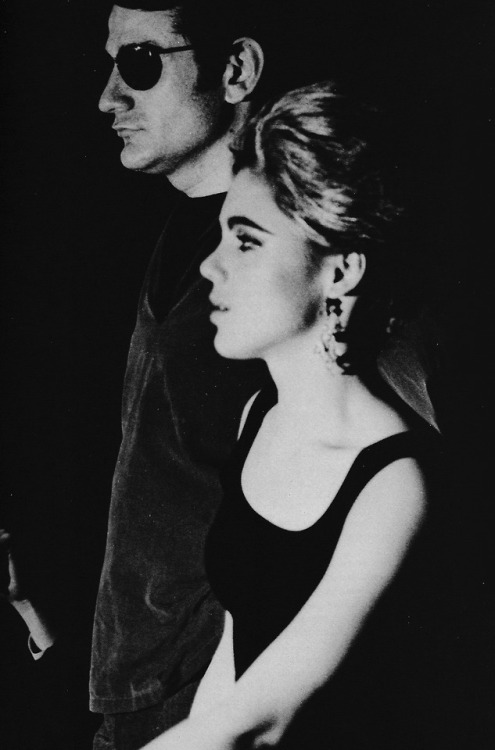 Edie Sedgwick with Ondine on the set of Andy Warhol’s “Vinyl.” Photographed by Bil