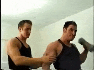 maleappreciasian:Marco’s friend measures his enormous biceps