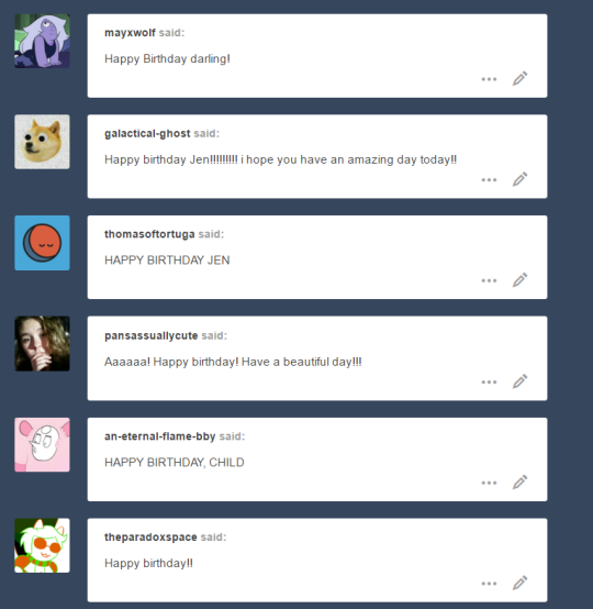 AHHHHH THANK YOU ALL SOSOSOSOSOSO MUCH IM HAVING SUCH A WONDERFUL DAY!!
