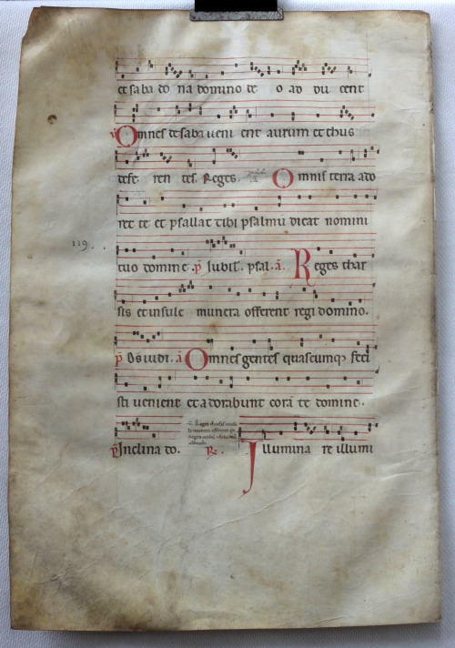 michaelmoonsbookshop:Large vellum manuscript page c1480-1500