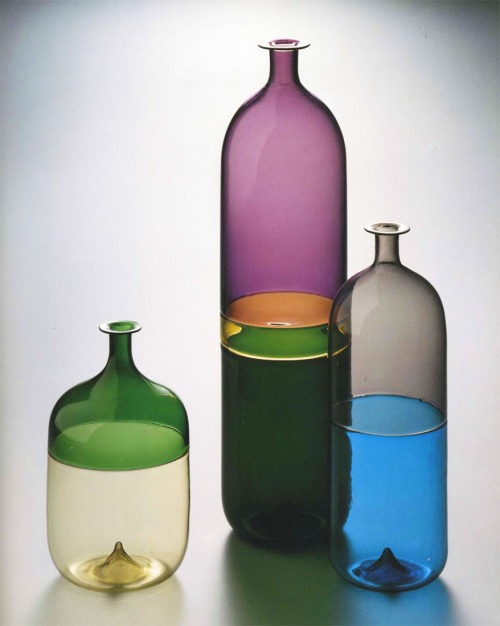 Tapio Wirkkala, Bolle Bottles, 1968, Produced by Venini