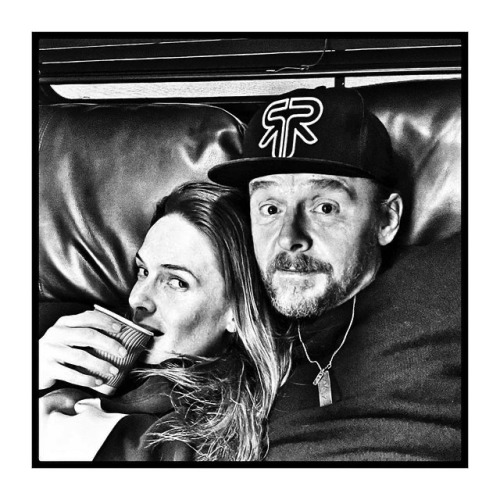 officialrebeccaferguson @simonpegg you cool son of a gun!!!! You really make set life glorious for m