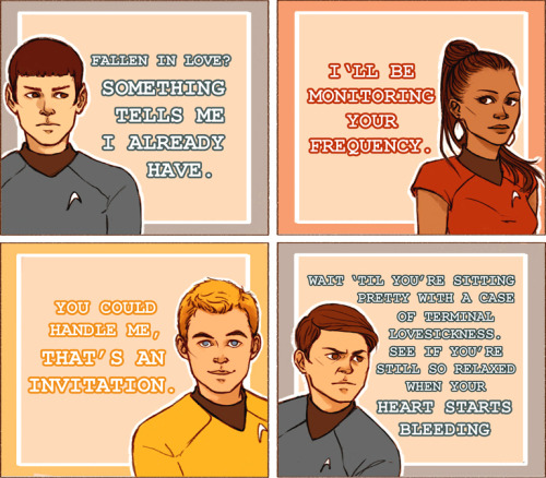 jenesaispourquoi:soulaethesia:anaeolist:Star Trek valentines!and a bonus spock one:#mccoy’s and the 