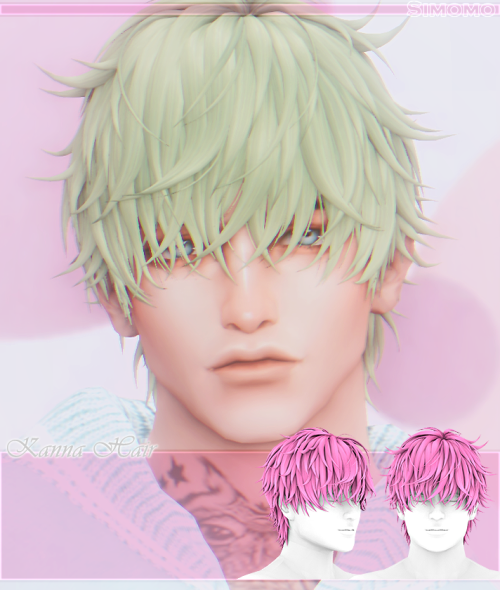 simomo-cc: ~*Kanna Hair*~ 200 SwatchesFor Male SimsTeen To ElderUpdated with new texturesIn CAS:Down