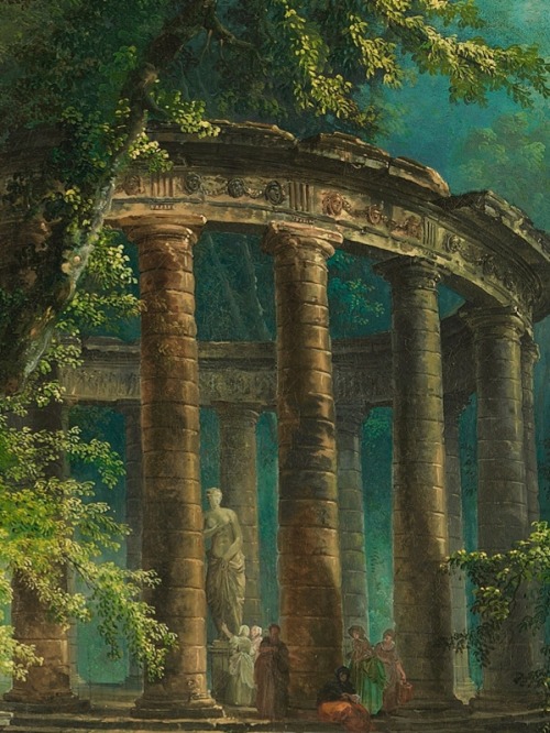 The Bathing Pool By Hubert Robert.