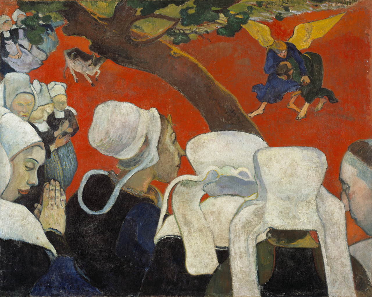 Les Miserables viejo maestro Pintura Gauguin enmarcado cuadro Art Print 9x7 pulgadas