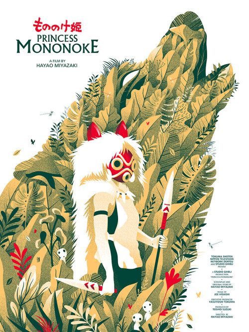 Princess Mononoke by Guillaume Morellec / Behance / Twitter / Tumblr / Instagram / Facebook  18"