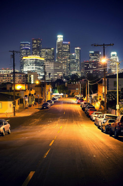 fuckyescalifornia:  downtown view from chinatown (NEX-5) by Eric 5D Mark III on Flickr.Los Angeles, California I’m only moving a county over but I will miss you so much still.