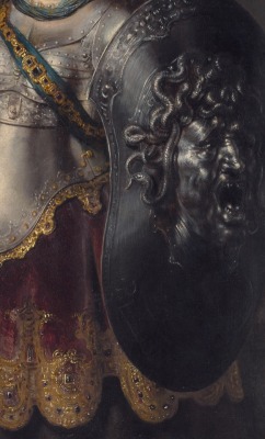 templeofapelles:  detail from Bellona, Rembrandt