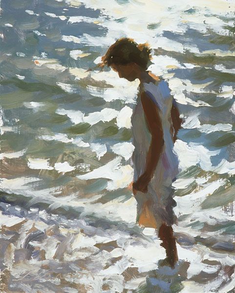 alwaysfloatingonthecusp:  Figurative Painting by American Artist Jeffrey T. Larson.